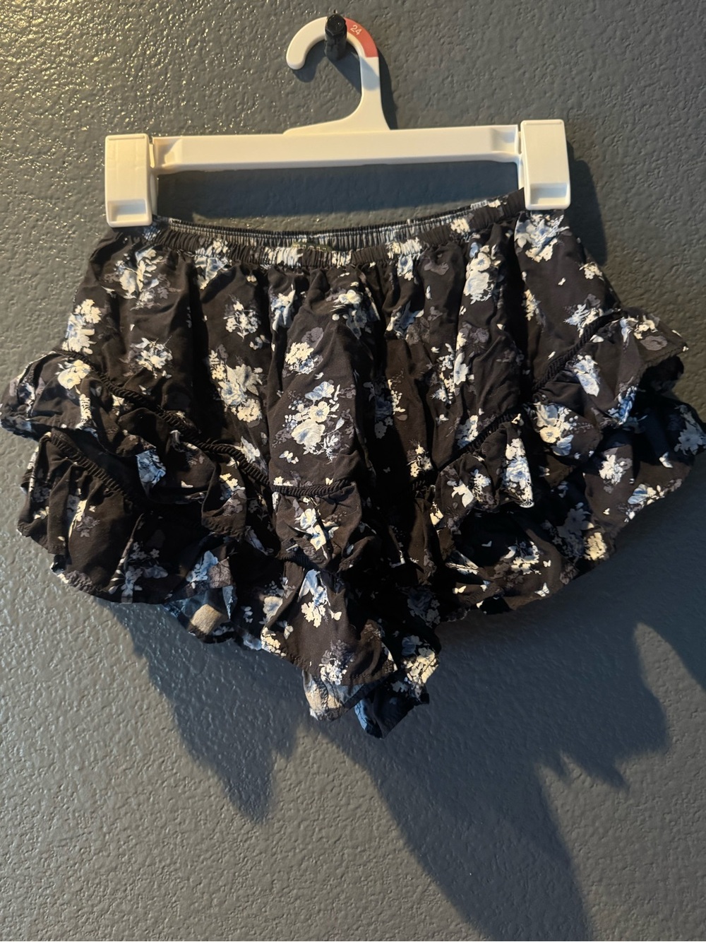 wild fable Black Floral Ruffle Skort Shorts